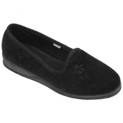 Pavers Female Qingslip600 Textile Upper Textile Lining Comfort House Mules and Slippers in Black
