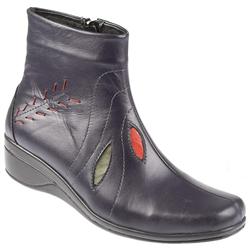Pavers Female STOC1001 Leather Upper Leather/Textile Lining Casual Boots in Navy