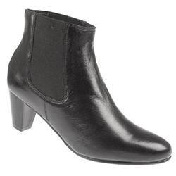 Pavers Female YORK1014 Leather Upper Leather/Textile Lining Comfort Ankle Boots in Black