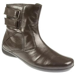 Pavers Female YORK1051 Leather Upper Textile Lining Casual Boots in Dark Brown
