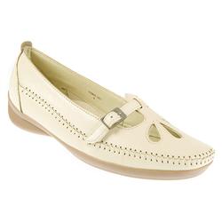 Female York903 Leather Upper Leather Lining Casual Shoes in Beige, Navy