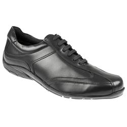 Male WORLD1004 Leather Upper Leather/Textile Lining Lace Up in Black