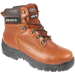 Pavers Mens Ir105 Leather Upper Textile Lining Boots in Brown
