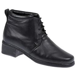 Pavers wide Female Joyce Leather Upper Leather Lining Boots in Black