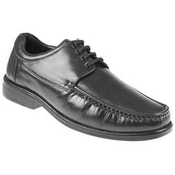 Pavers Wide Male YORK1020 Leather Upper Leather Lining Lace Up in Black