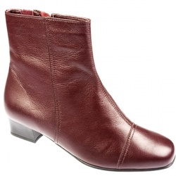 Pavers wide Womens Allie Leather Upper Leather Lining Ankle in Dark Red