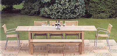 Pavilion Rattan Antibes Complete Dining Table Set