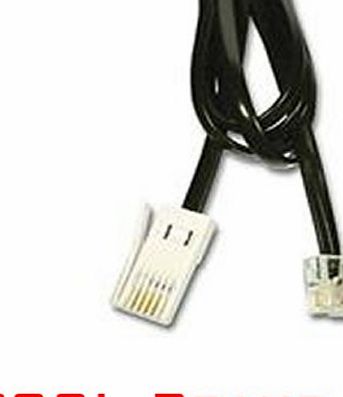 PC Supplies Limited PCSL Brand - BT Plug to RJ11 Modem Cable - 1m Black