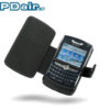 Pdair Leather Book Case - BlackBerry 8800 Pearl - Black