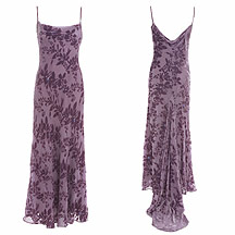 Lilac long devore dress