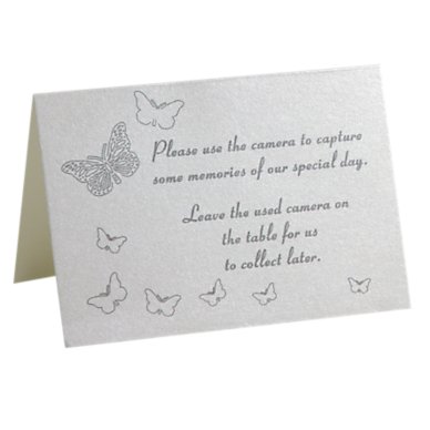 Pearl butterfly camera card