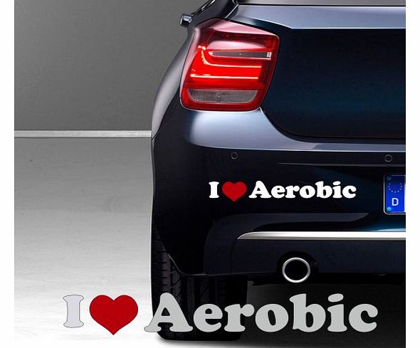 Pegatina Promotion I LOVE Aerobic / 20x5 cm Sticker /Vinyl Sticker/self adhesive/