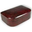 Mahogany Leather and Hide Jewerly Box