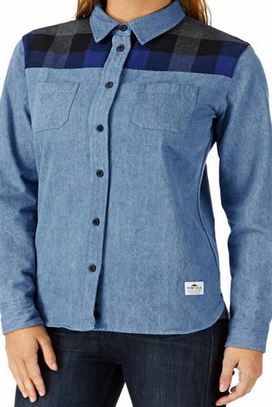 Penfield Womens Penfield Wayland Long Sleeve Shirt - Blue