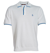 White Knitted Polo Shirt