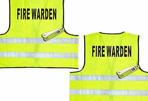 Pentagon 2 x FIRE WARDEN - HIGH VISIBILITY SAFETY VEST (BS EN 471 BRITISH STANDARD) PENTAGON PRODUCTS