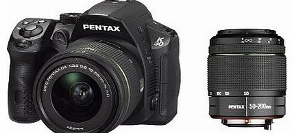 K-30 DSLR Camera with 18-55mm and 50-200mm WR Lens Kit- Black (16MP, CMOS APSC Sensor) 3 inch LCD