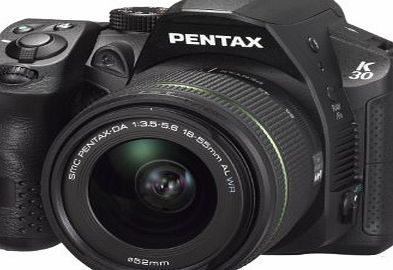 Pentax K-30 DSLR Camera with 18-55mm WR Lens Kit - Black (16MP, CMOS APSC Sensor) 3 inch LCD