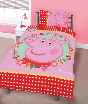 Peppa Pig `olka Dot`Single Duvet Cover Set