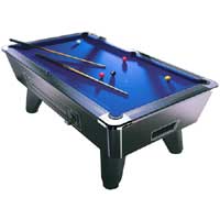 6ft Coin Operated Supreme &#39;Winner&#39; Pool Table Black Ash Finish