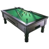 8ft Coin Operated Supreme &#39;Prince&#39; Pool Table Mahogany Finish