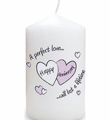 Love Anniversary Candle