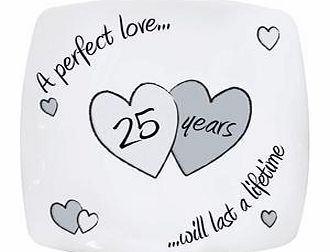 Perfect Love Silver Anniversary Plate
