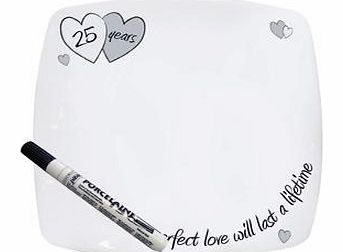 Perfect Love Silver Message Plate