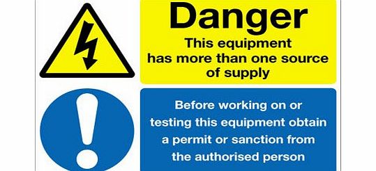 Perfect Safety Signs Danger Safety Sign - Multi / Danger This Equipment Has More Than One Source Of Supply
