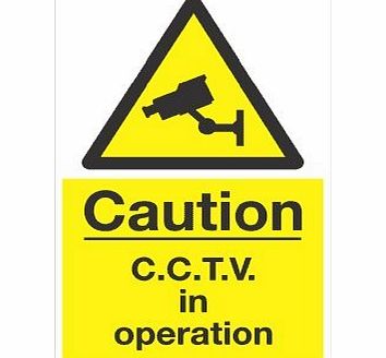 Perfect Safety Signs Hazard Sign - Caution CCTV in Operation (1mm Rigid Plastic / 200x300mm)
