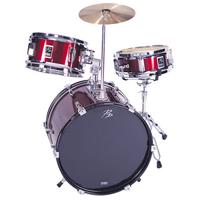 Performance Percussion Junior 3 piece Drum Kit in Wine Red
