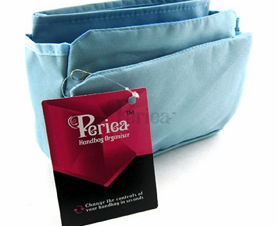 Periea Make-up/Cosmetic Organiser, Insert, Liner 9 Pockets - Blue - Ruby