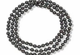 0.6cm grey Tahitian pearl necklace