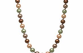0.8cm copper Tahitian pearl necklace