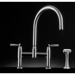 Perrin and Rowe 4273CP Contemporary Collection Two Hole Mixer Tap with Rinse Option