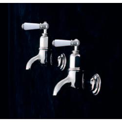 Perrin and Rowe 4322CP Traditional collection Mayan Bibcock Taps Wall Mounted