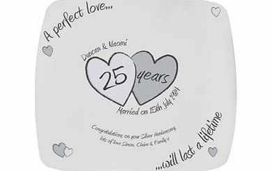Personalised A Perfect Love Silver Anniversary
