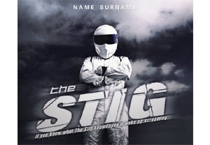 Personalised A3 The Stig Top Gear Poster