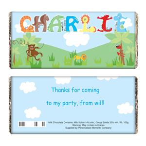 Personalised Animal Chocolate Bar