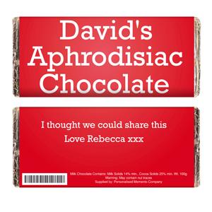 Personalised Aphrodisiac Chocolate Bar
