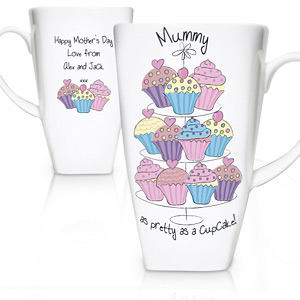 personalised As Pretty As a Cupcake Tall Latte Mug