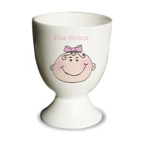 Personalised Baby Girl Egg Cup