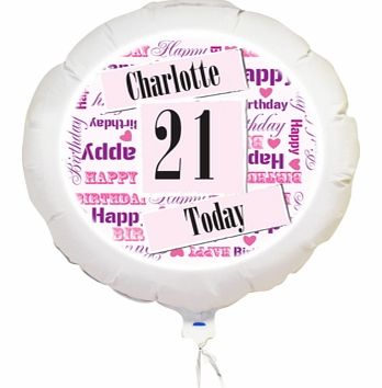 Personalised Birthday Balloon - Pink 4317