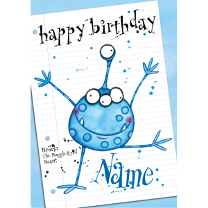 personalised Birthday Card - Kids Monster
