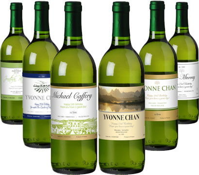 personalised Bottle of White Wine