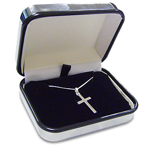 Box with Cross Necklace