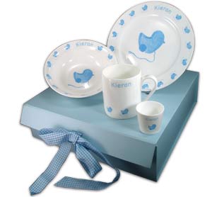 Breakfast Set - Blue Chick Design