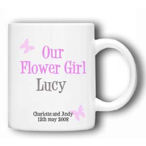 personalised Bridesmaid Mug Flower Girl