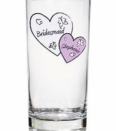 Personalised Butterfly Hearts Hi-Ball Glass