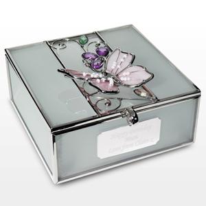 Personalised Butterfly Trinket Box